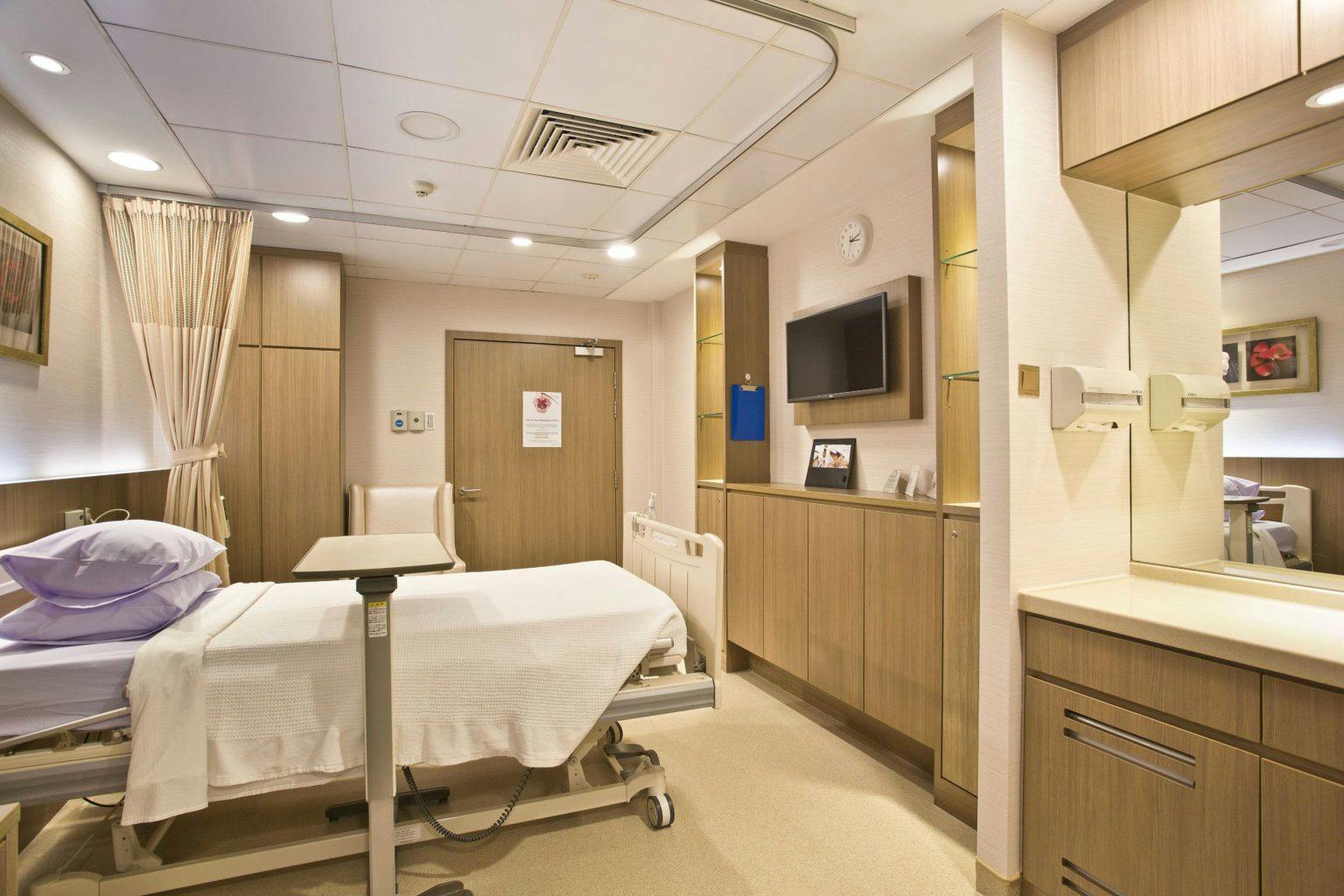 Thomson Medical Centre single bedded room view from sofa